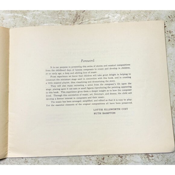 Childhood Days Of Famous Composers Haydn Vtg Piano Sheet Music by Coit & Bampton - Picture 3 of 9